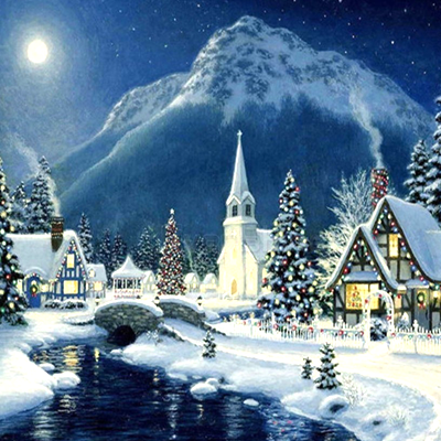 Christmas Card snow scene